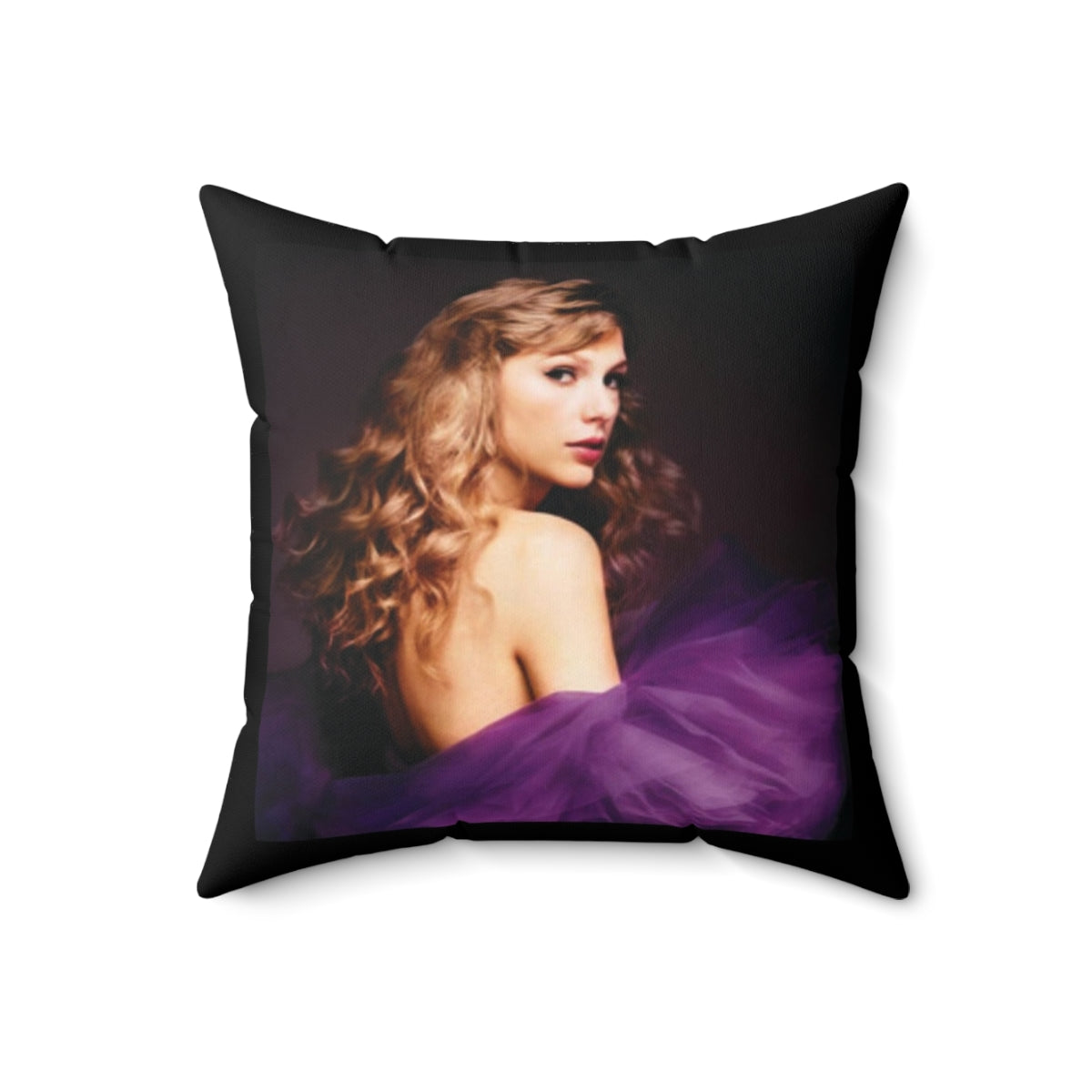 A custom-designed pillow featuring enchanting Taylor Swift-inspired artwork.