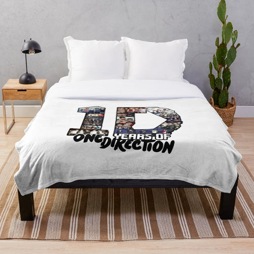 1 Direction Plush Blanket for Music Fans