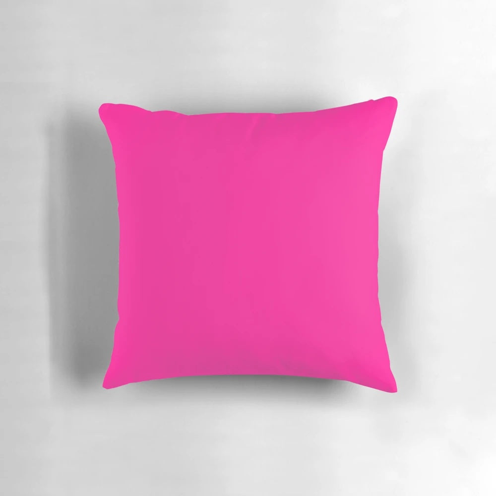 Soft, solid pink decorative pillow with 100 shades of pink