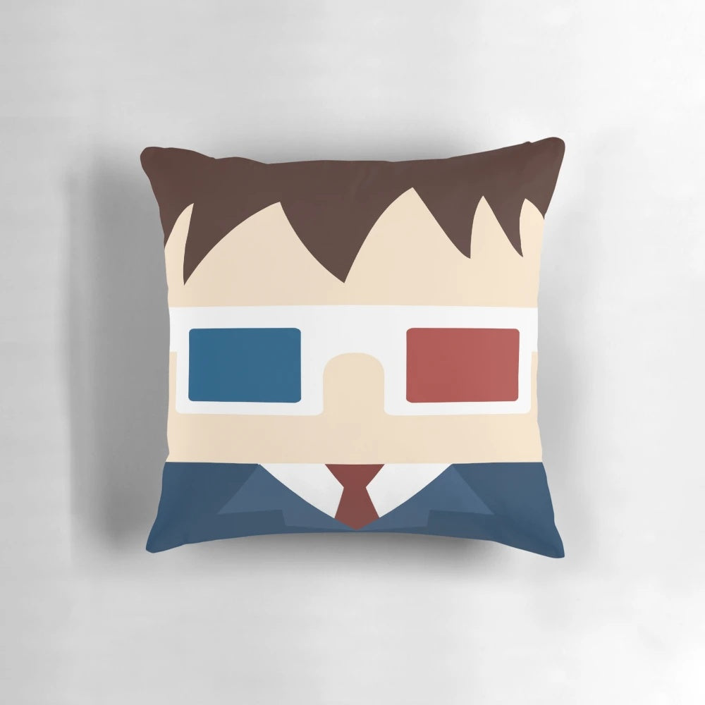 10th Doctor Inspired Pillow featuring David Tennant's likeness