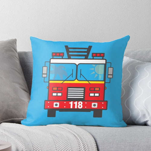 118 Pillow inspired by the hit TV show 911 and fire trucks