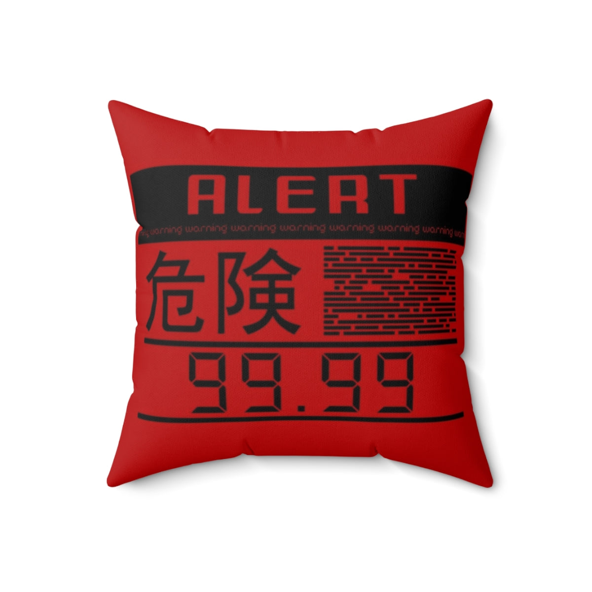 Metal Gear Solid inspired Alert Phase graphic pillow for gaming and home decor