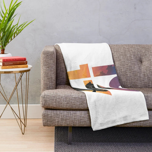 1917 inspired plush blanket with retro cinema and soldier design
