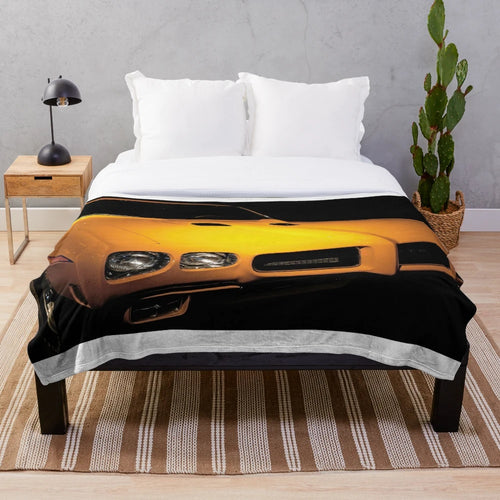 1970 Pontiac GTO Plush Blanket - Muscle Car Inspired Vintage Automotive Design