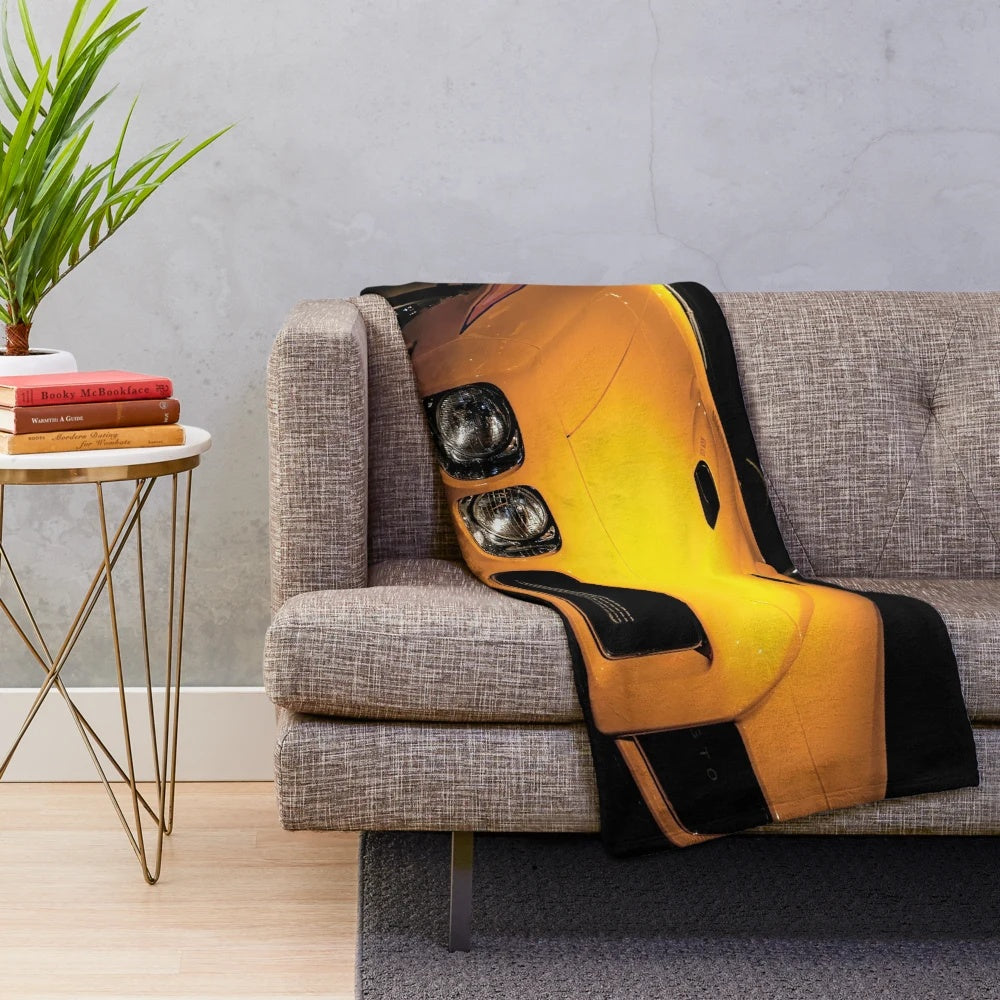1970 Pontiac GTO Plush Blanket - Muscle Car Inspired Vintage Automotive Design
