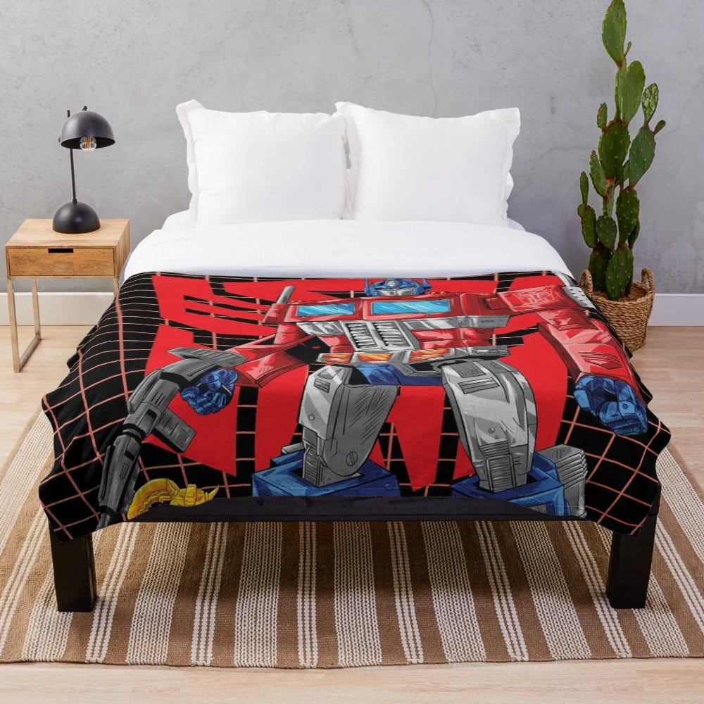 Transformers 1984 Autobots themed plush blanket