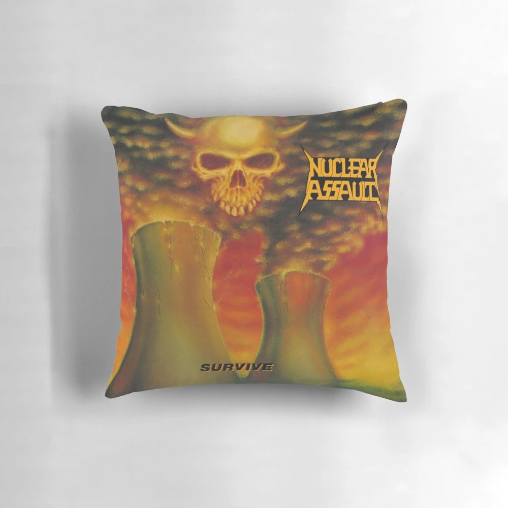Nuclear Assault 'Survive' 1988 thrash metal album cover pillow