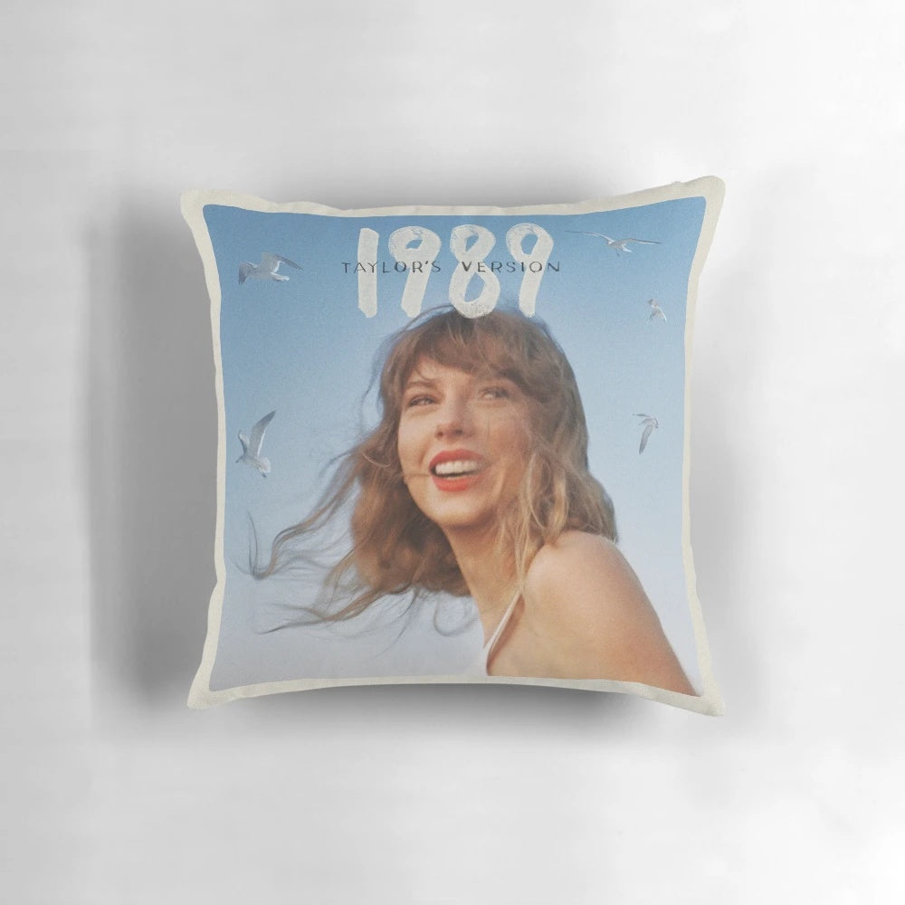 1989 Pillow featuring Taylor Swift's iconic album cover in light blue