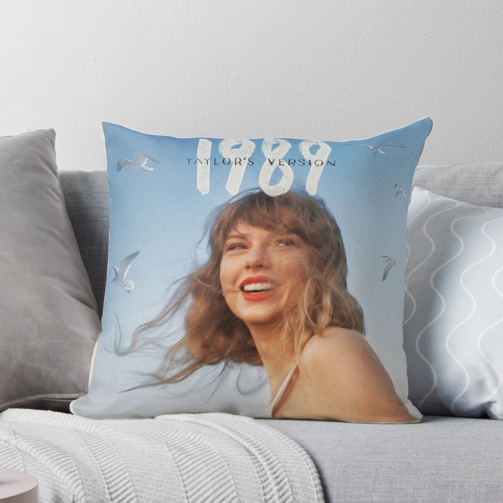 1989 Pillow featuring Taylor Swift's iconic album cover in light blue