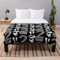 2 tone inspired plush blanket with rude boy ska music design