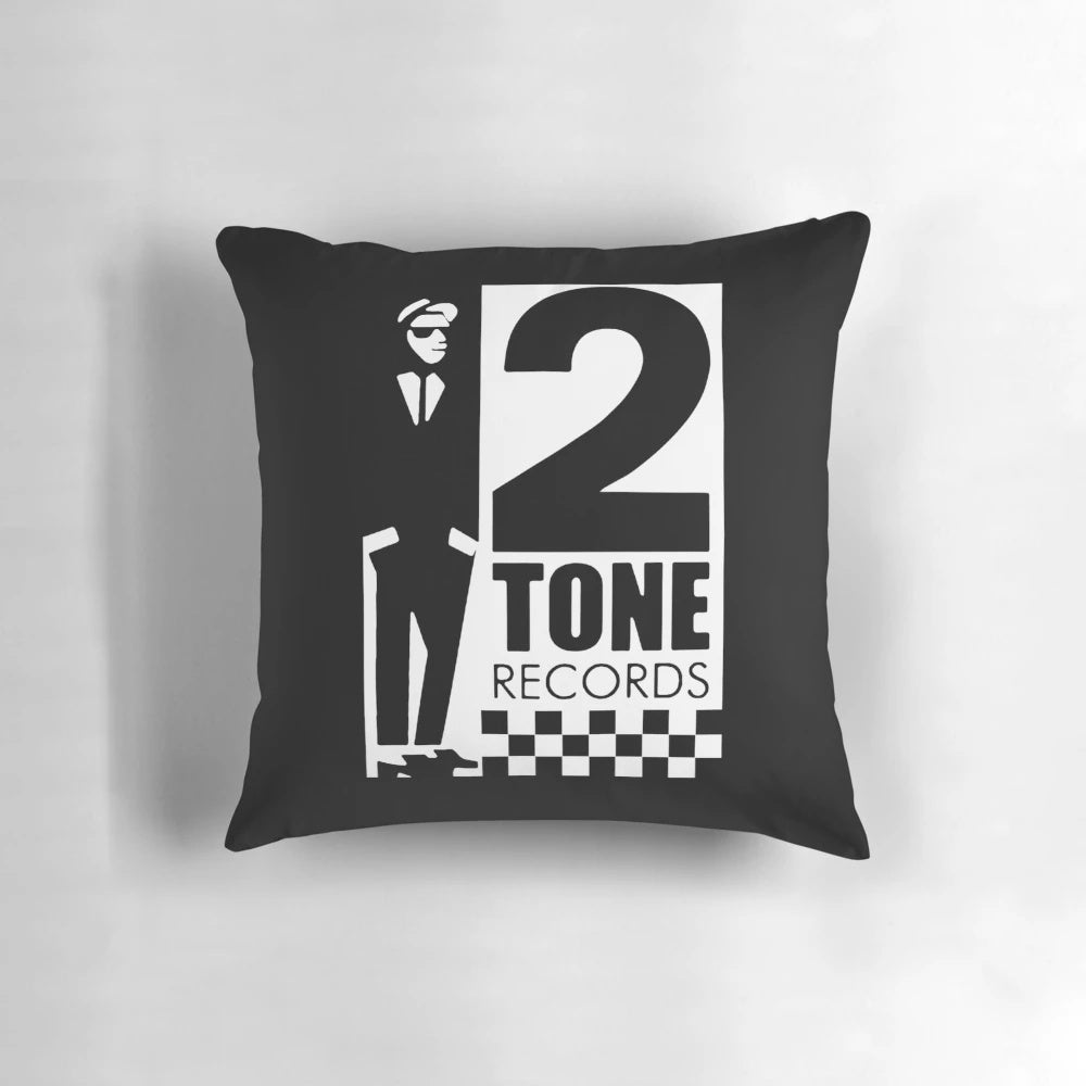 2 Tone Records Ska Music Pillow with Iconic 2 Tone Ska Design
