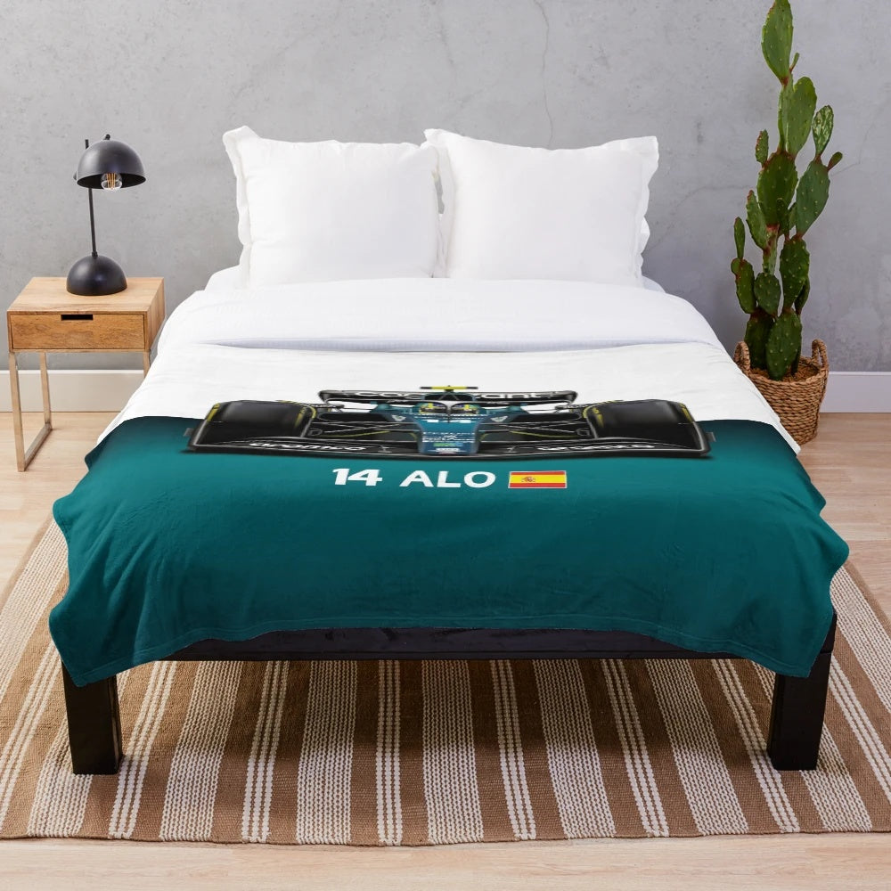 2023 Aston Martin Racing Fernando Alonso Inspired Plush Blanket