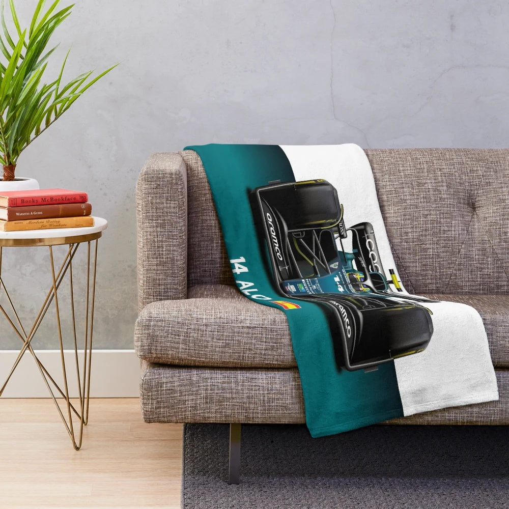 2023 Aston Martin Racing Fernando Alonso Inspired Plush Blanket