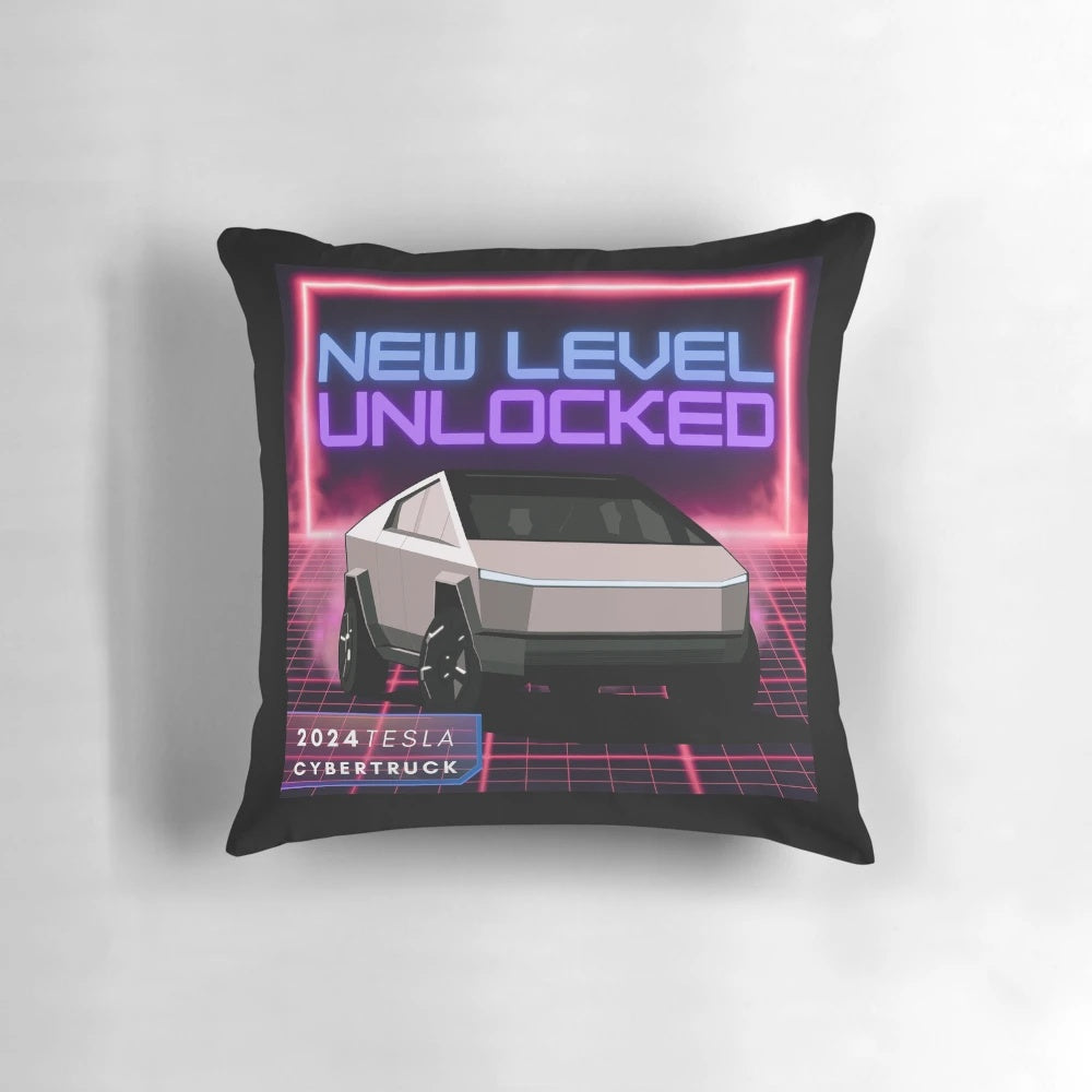 2024 Tesla Cybertruck Retro Synthwave Pillow