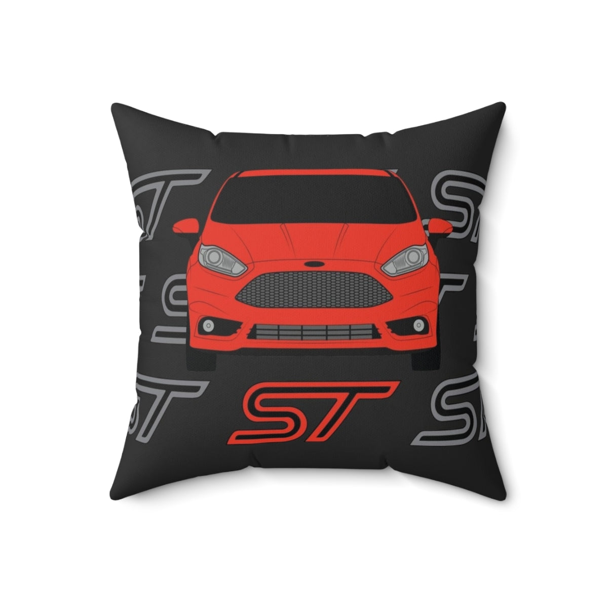 Pillow with Ford Fiesta ST-inspired design for car enthusiasts