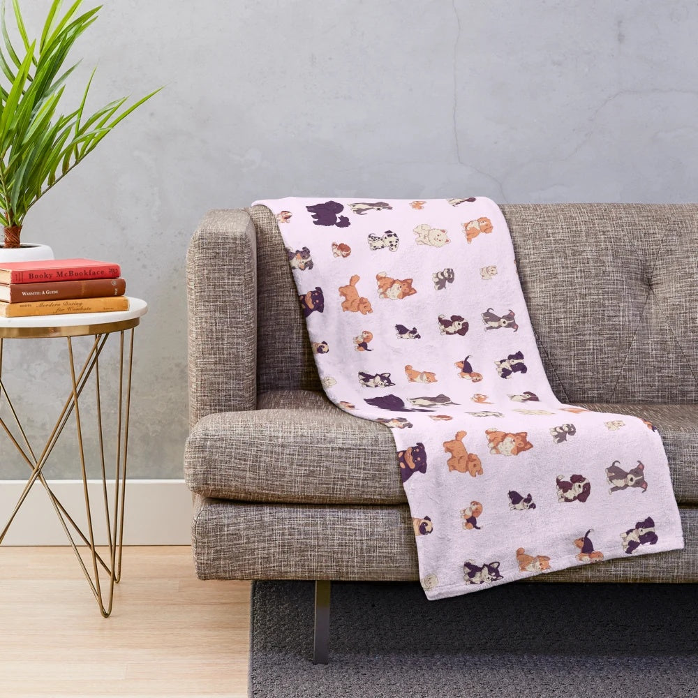 25 Chibi Dogs Plush Blanket