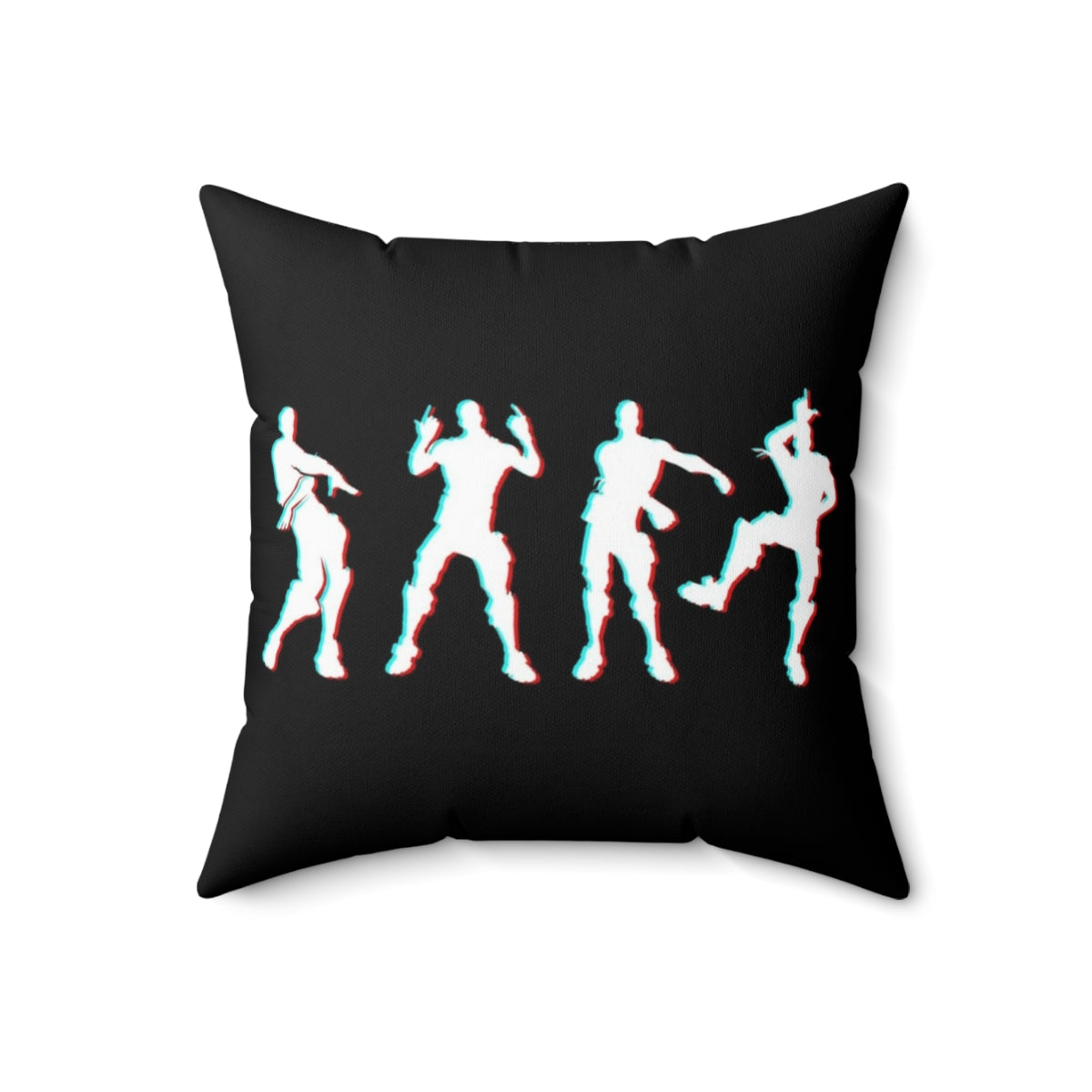 Throw pillow featuring a cool victory dance pose from the popular battle royale game Fortnite - Back