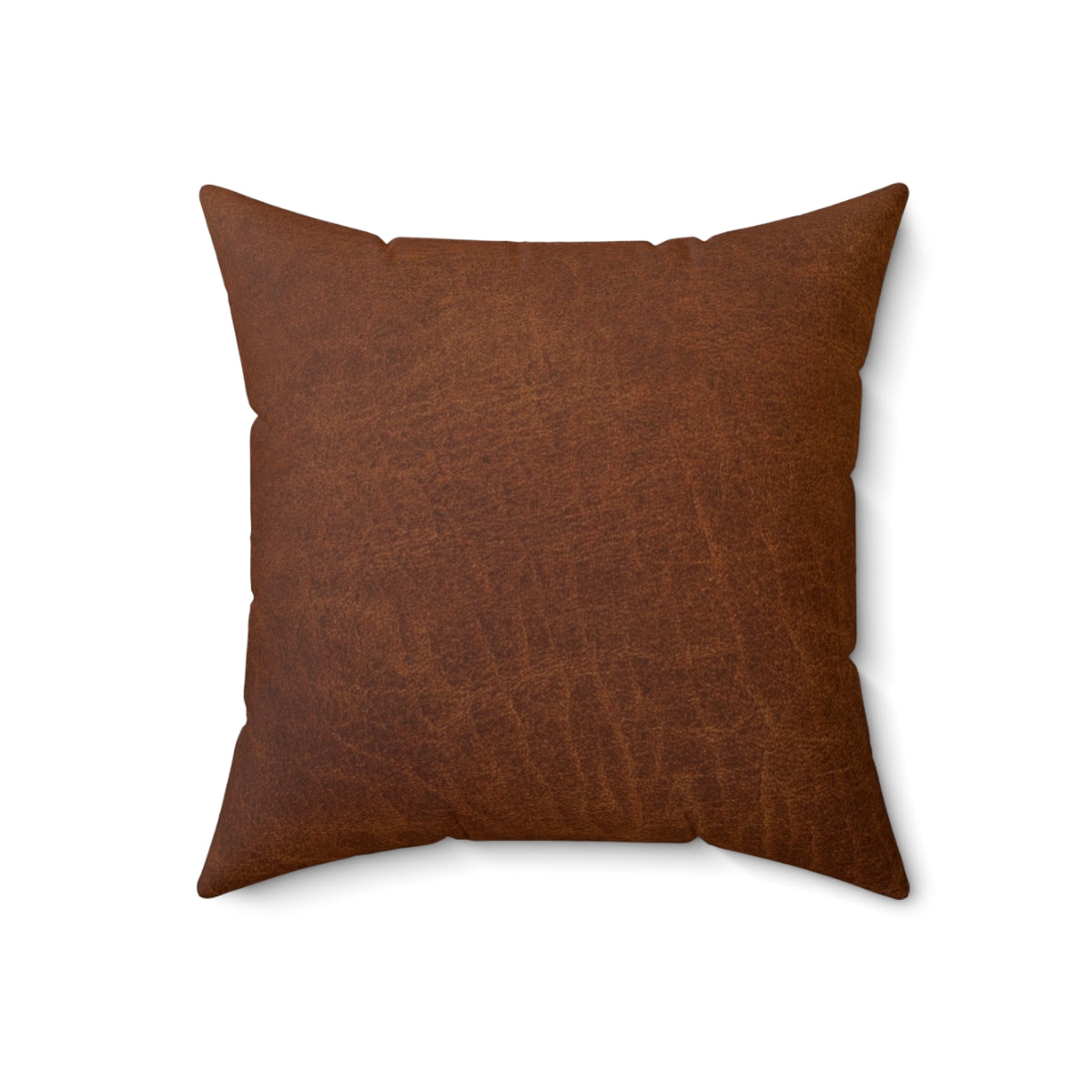 Artfully textured leather-inspired decorative pillow