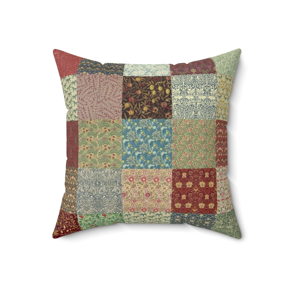 Vintage floral pattern pillow design inspired by the iconic works of William Morris - Back