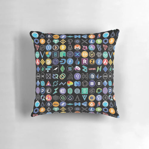 3D Crypto Logos Pillow - Ethereum, Chainlink, Bitcoin and more
