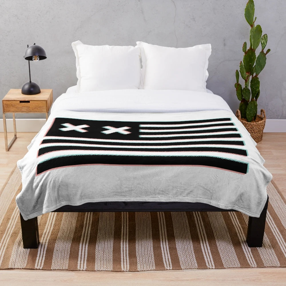 3D plush blanket featuring the logo and artwork of indie music artist Grandson