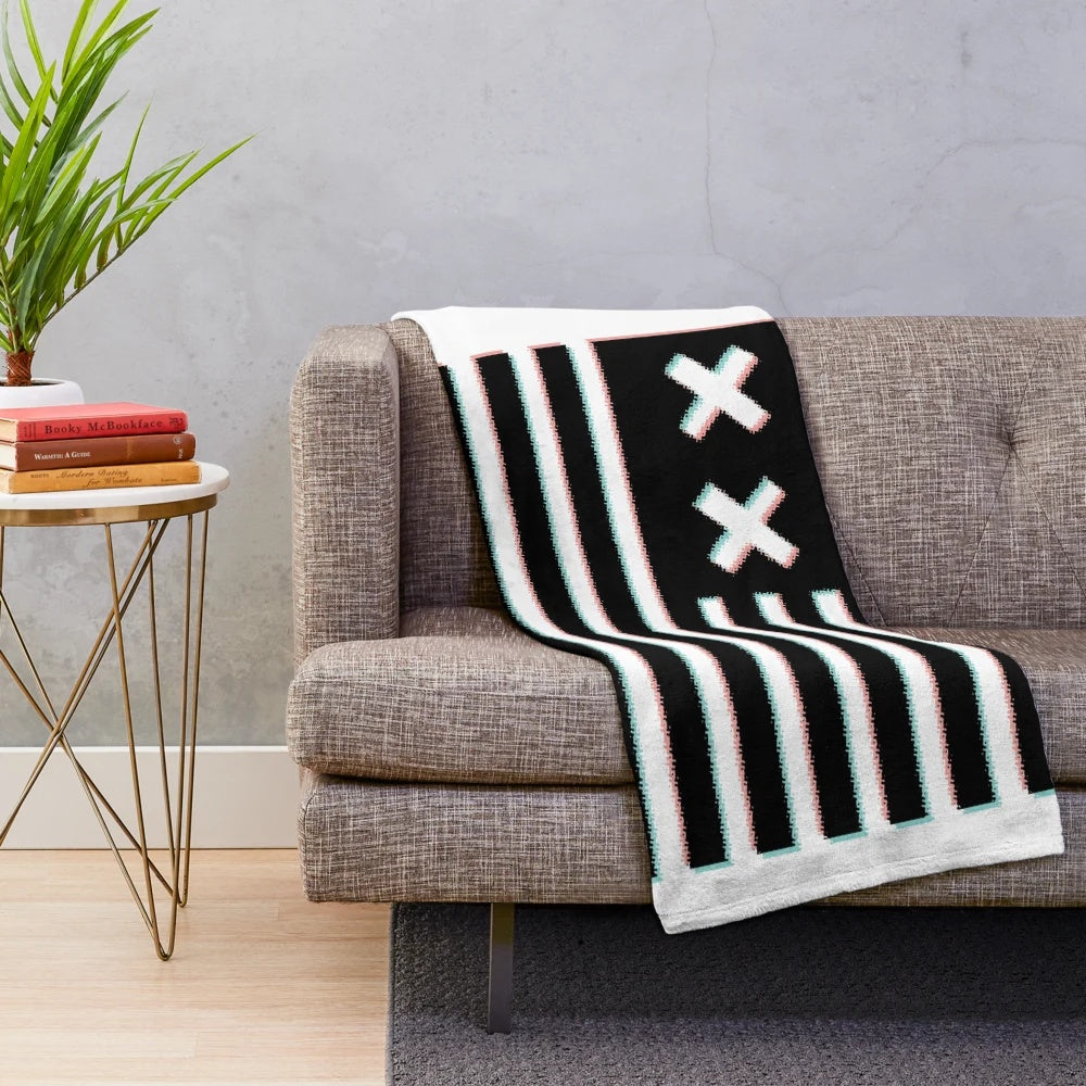 3D plush blanket featuring the logo and artwork of indie music artist Grandson