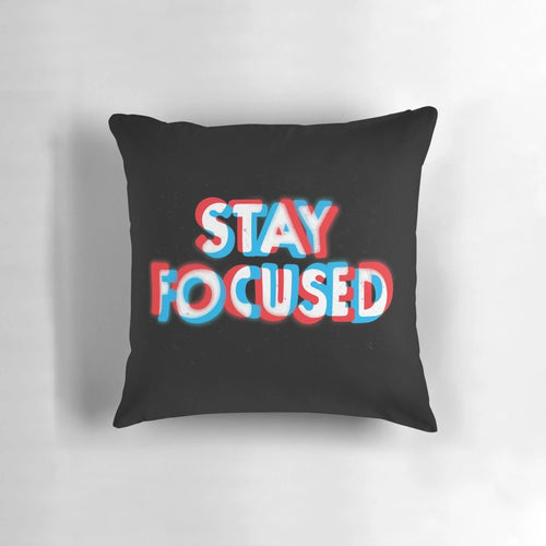 3D typography pillow with a minimalist graphic design to help users stay focused at work