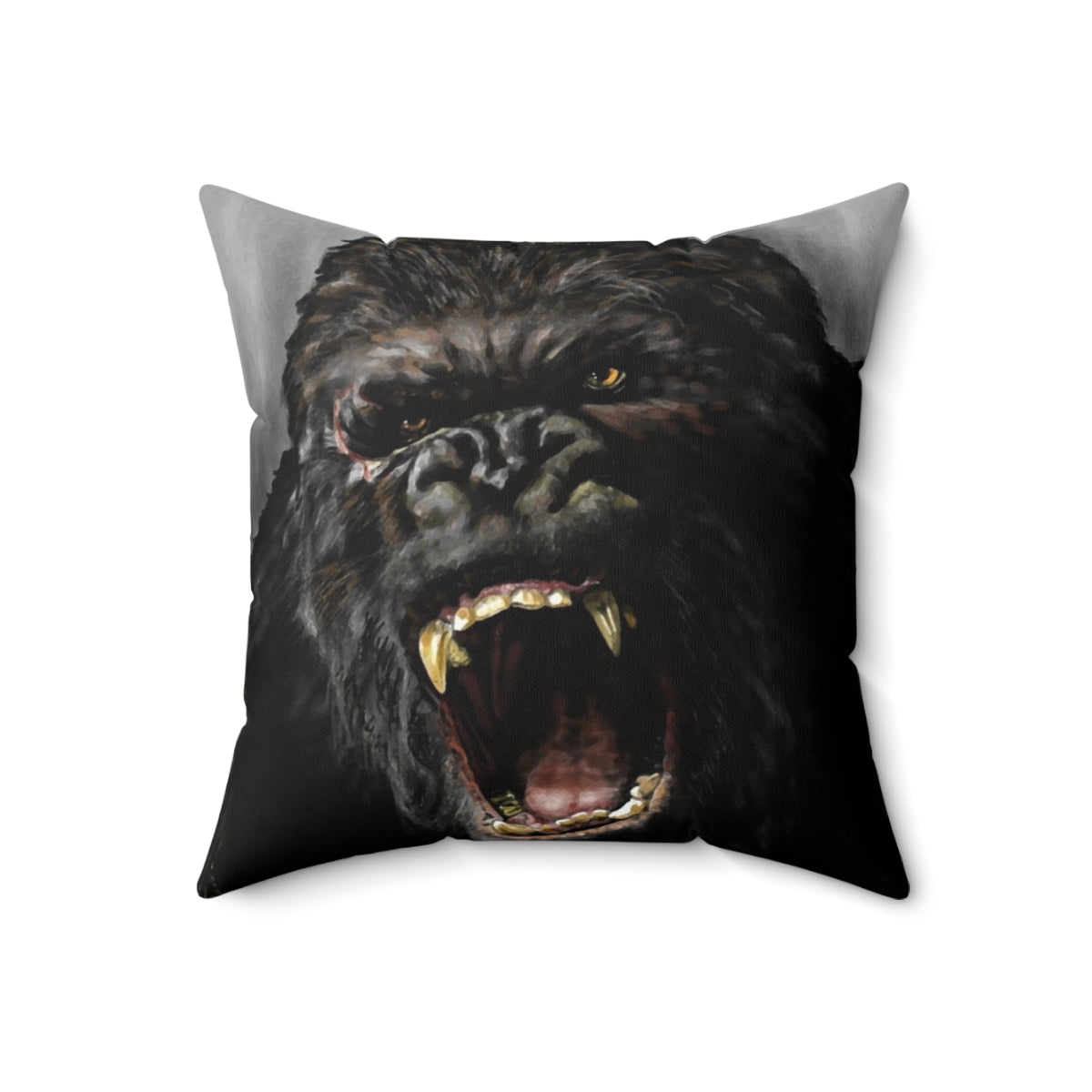 Oversized plush pillow in the shape of a giant ape, inspired by classic movie characters - Back