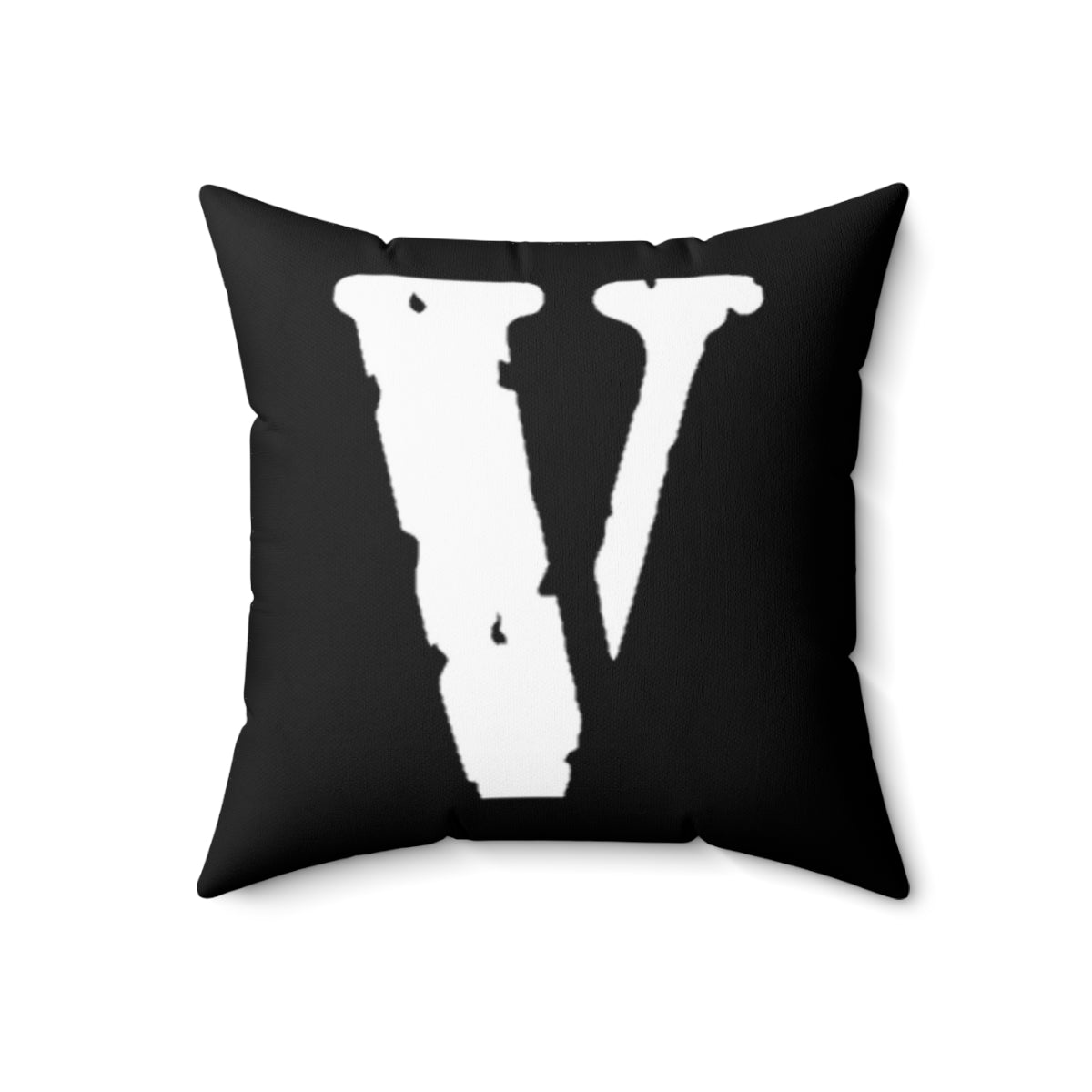 VLONE-inspired white logo pillow for streetwear enthusiasts