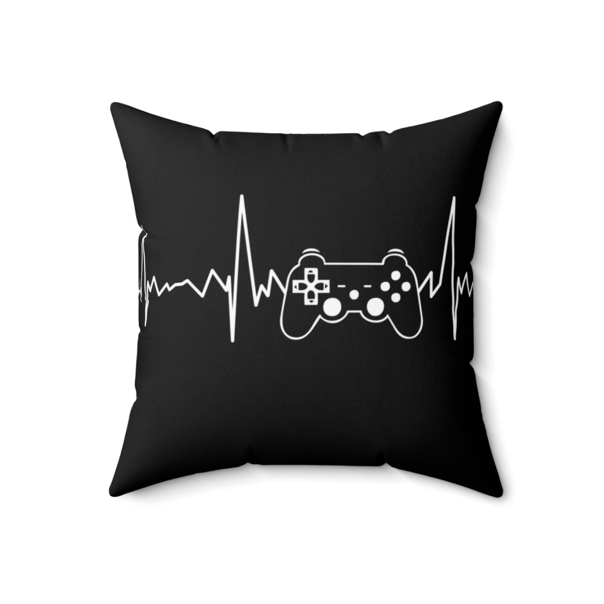 Gamer-inspired heartbeat-themed pillow for video game enthusiasts - Back