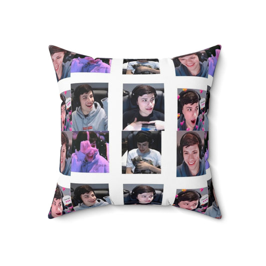 Pillow featuring GeorgeNotFound's logo and design, representing the popular Dream SMP YouTube community.