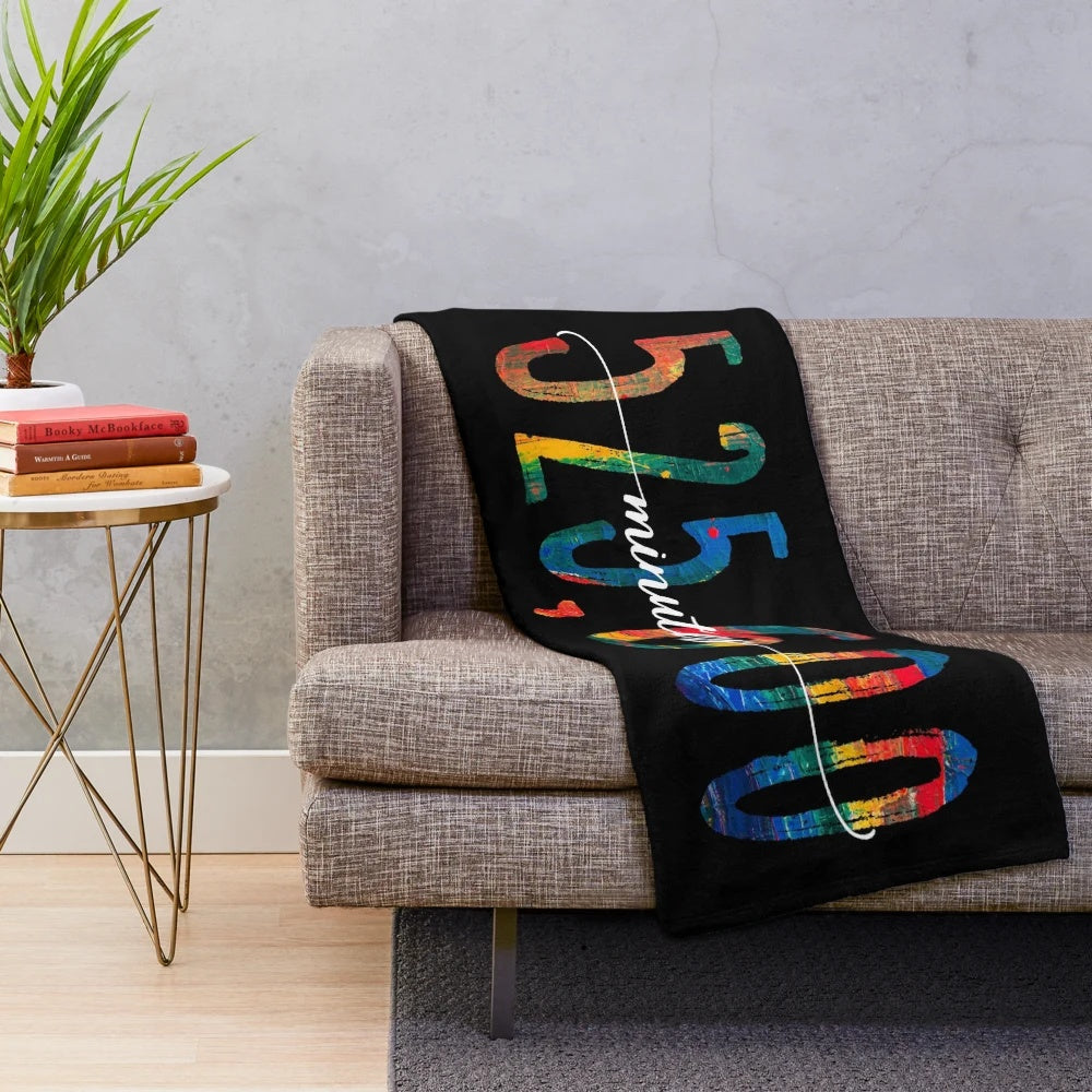 525,600 Minutes Plush Blanket featuring quotes and themes from the musical Rent