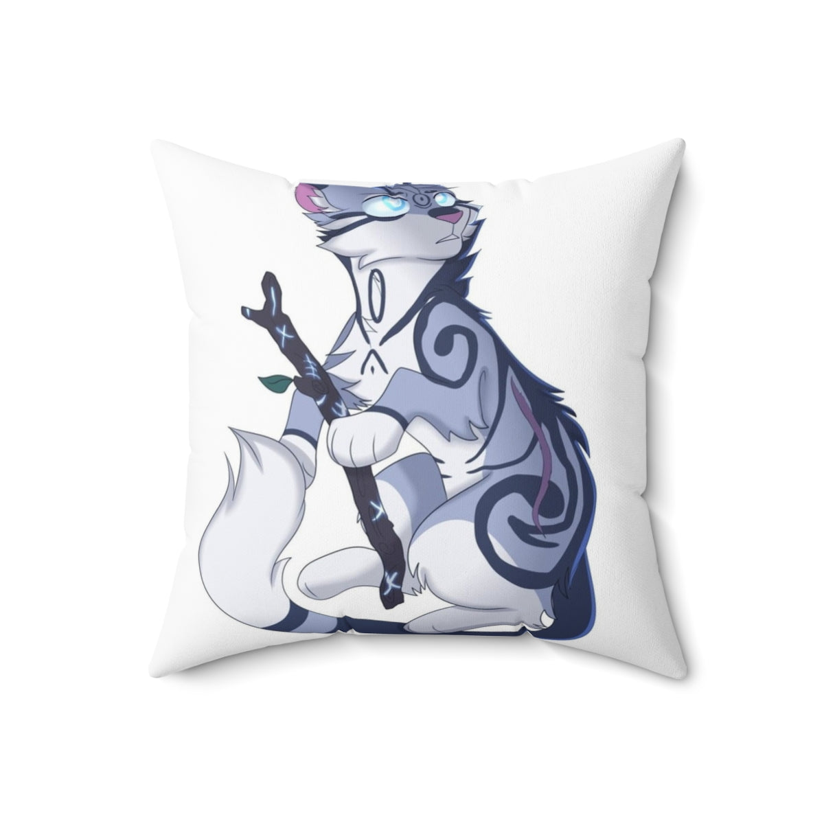 Cozy Warrior Cats-themed Jayfeather pillow - Back