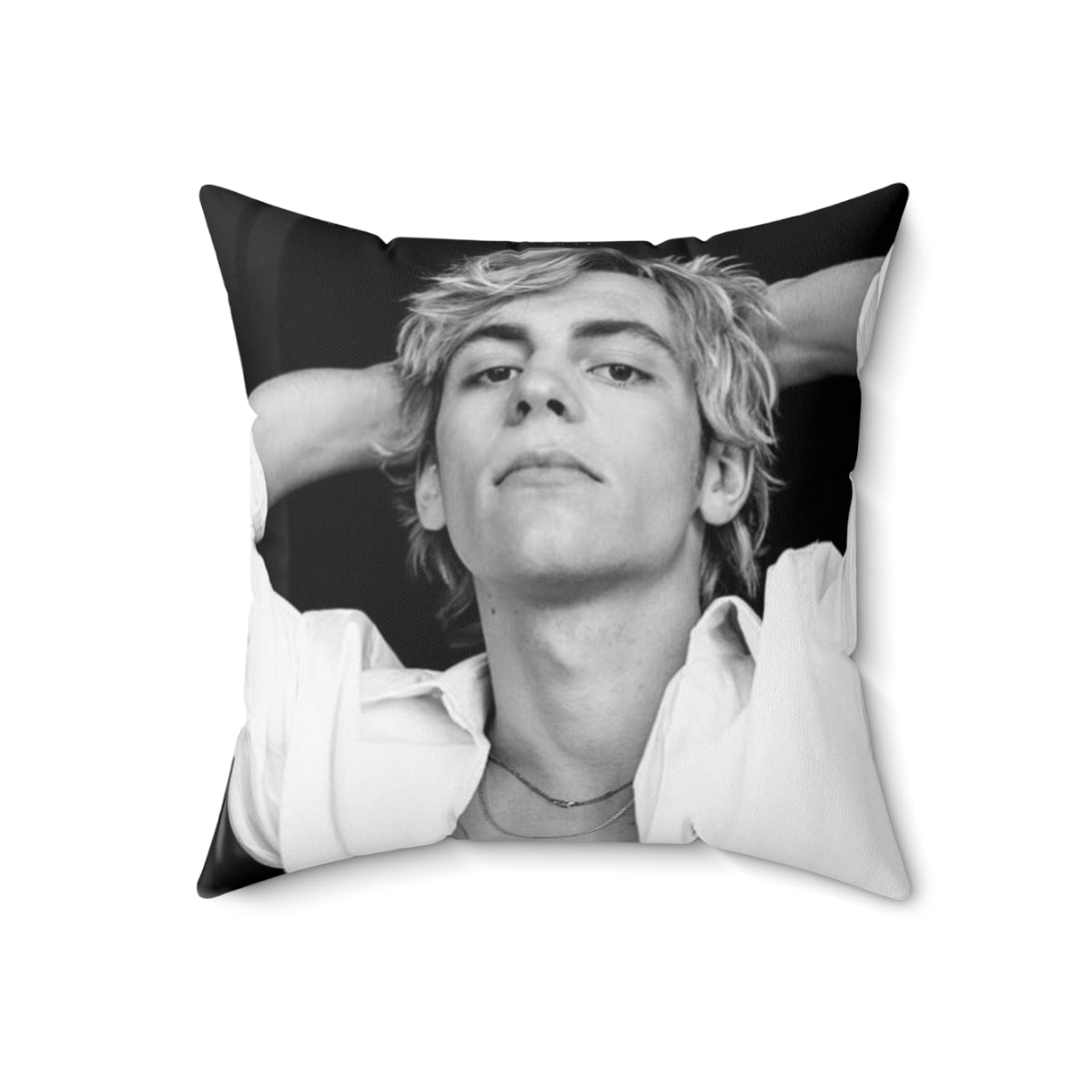 Ross Lynch themed decorative pillow with summer aesthetic design