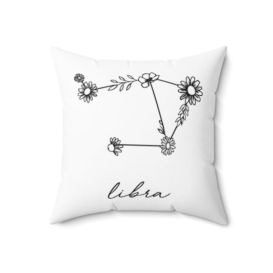 Zodiac wildflower constellation decorative pillow