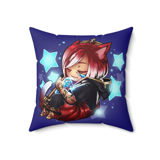 "High-quality plush pillow inspired by the character G'raha Tia from the popular video game Final Fantasy XIV"