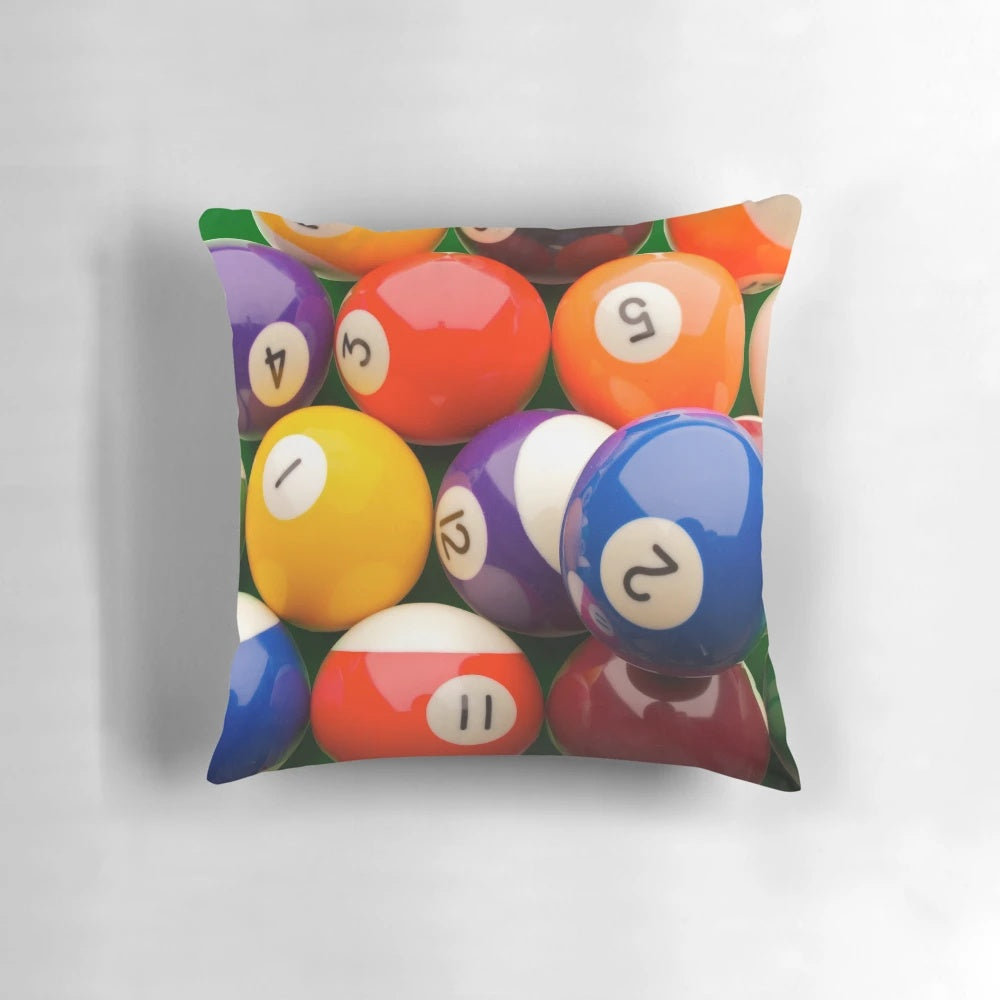 8 ball pool pillow, perfect home decor for billiards enthusiasts