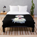 8-bit plush blanket with Thurston the viral cat meme design