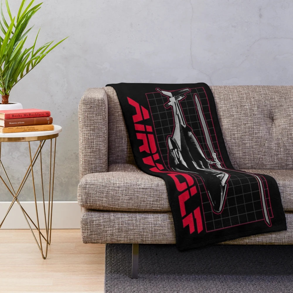 Airwolf 1980s TV series inspired plush blanket