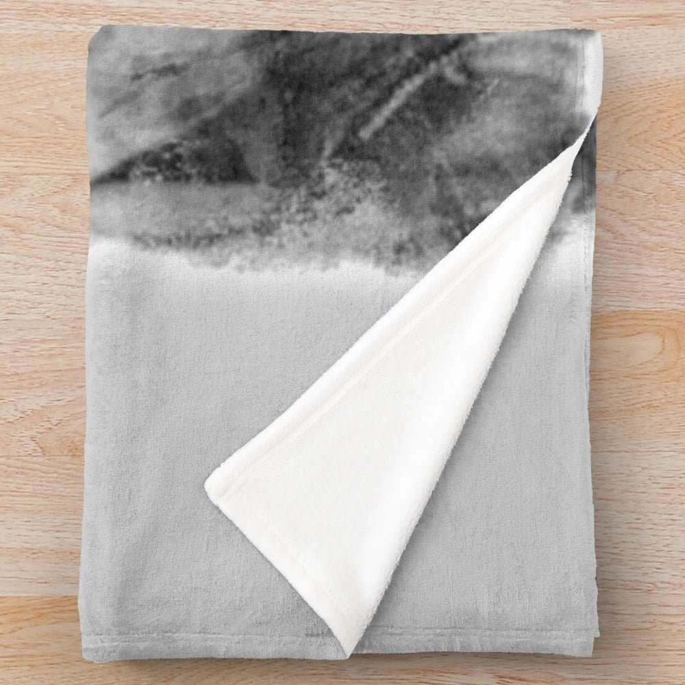 80s inspired watercolor plush blanket featuring Flashdance movie design