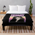 80s pop music inspired plush blanket with Tiffany singer tribute design