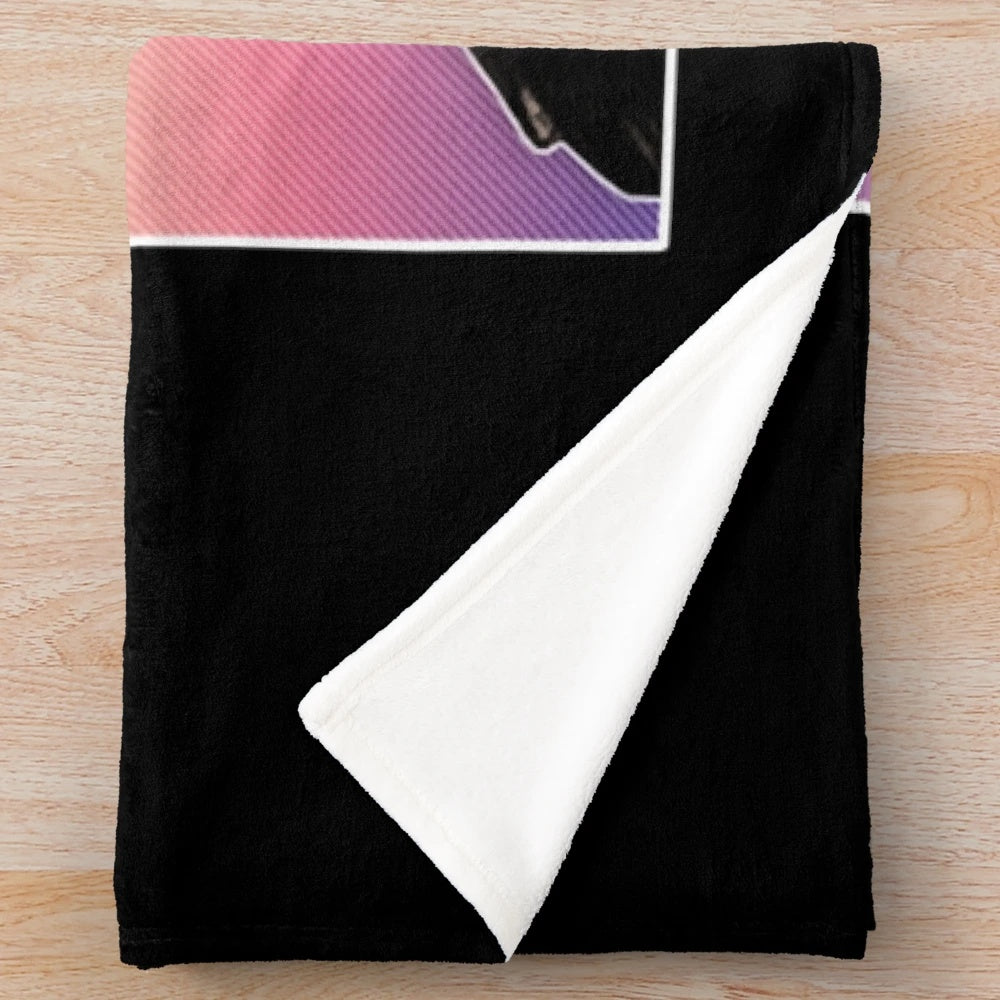 80s pop music inspired plush blanket with Tiffany singer tribute design