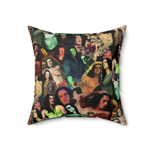 Dark goth collage design pillow featuring elements inspired by Type O Negative and Peter Steele