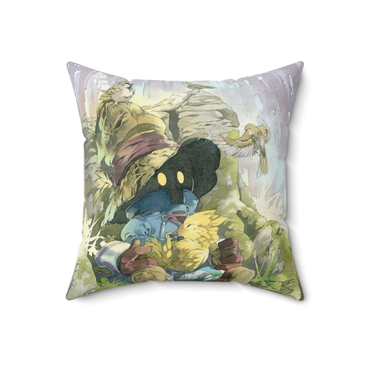 Vivi-Inspired Fantasy Rain Pillow with Chocobo Design - Back