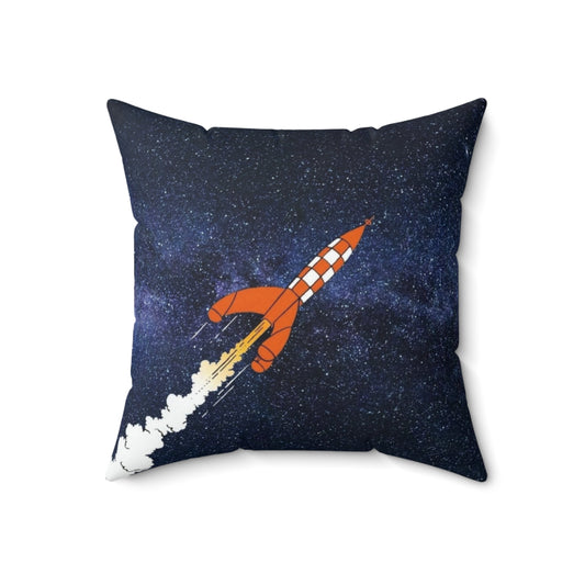 "Pillow featuring a cosmic design of stars and planets for a relaxing, space-themed decor"