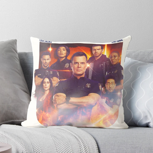 9-1-1 Lonestar Pillow featuring the cast of the TV drama series