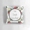 90s Limp Bizkit inspired floral pillow with humorous vintage-style design