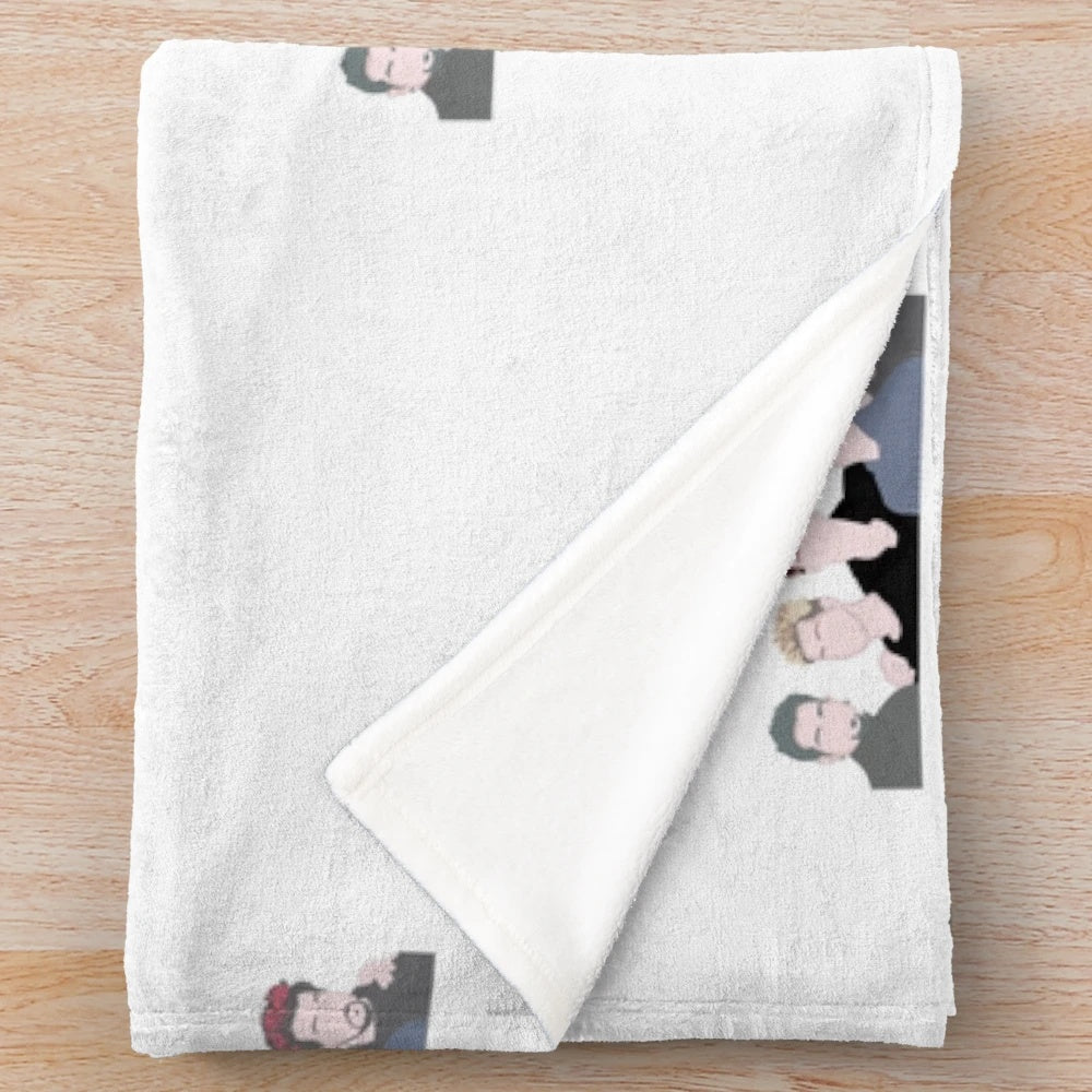 NSYNC inspired plush blanket with band members