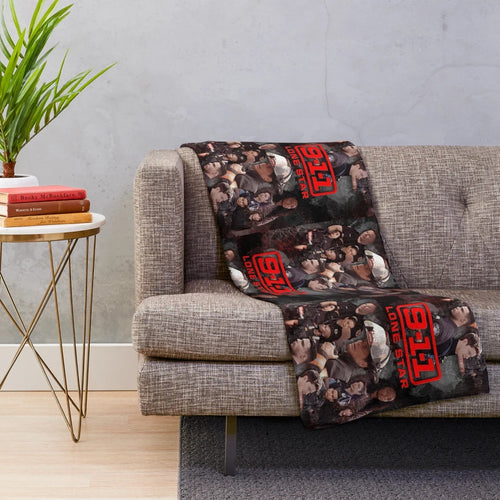 911 Lone Star Inspired Plush Blanket with Characters