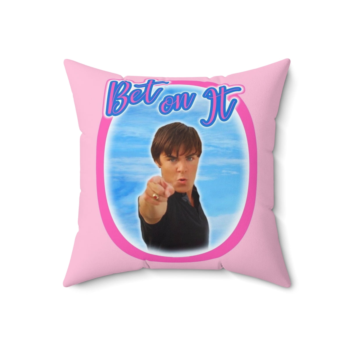 Troy Bolton from High School Musical Fan Art Inspired Pillow - Back